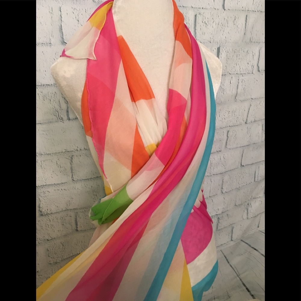 Rainbow stripe Coverup Sarong